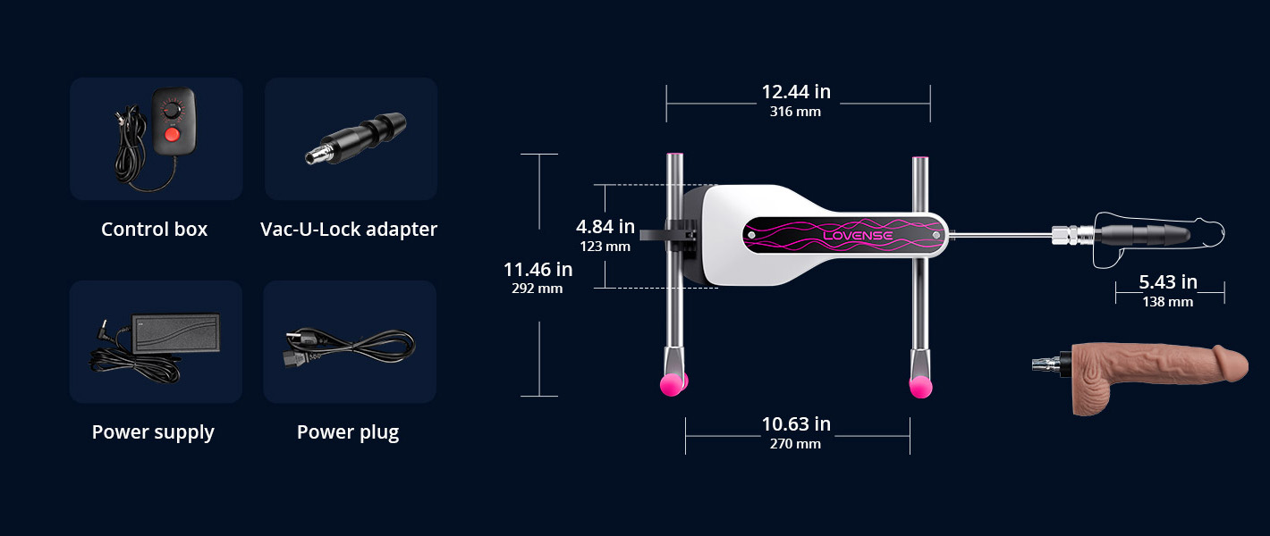 Lovense Mini Sex Machine Dimensions
