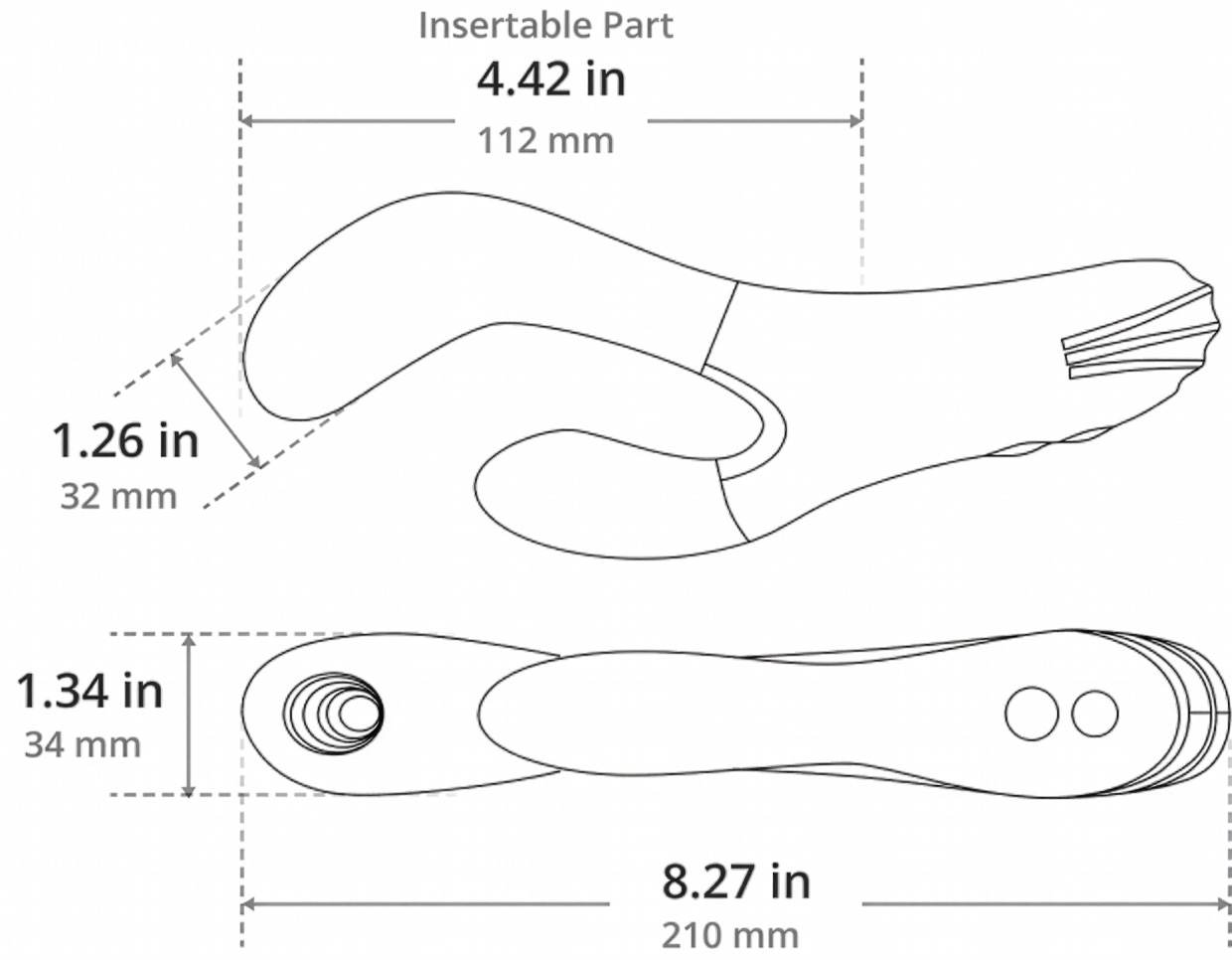 Lovense Osci 3 Vibrator Dimensions