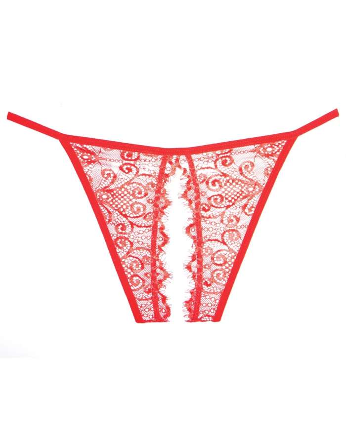 Adore Lace Enchanted Belle Floral Open-Back Panties