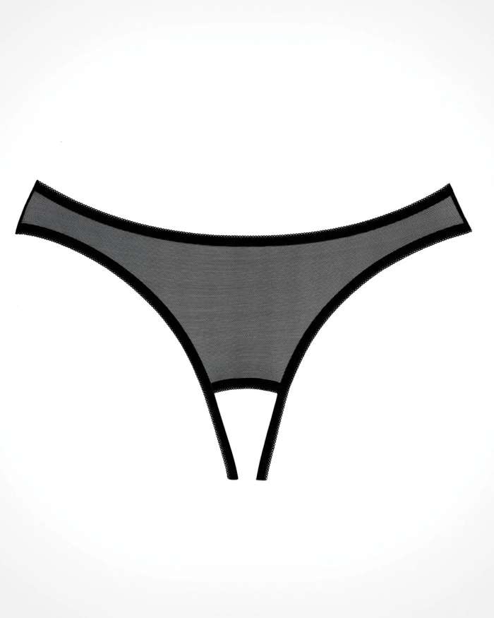 Allure Adore Expose Sheer Low-Rise Floral Open-Back with Bow Panties