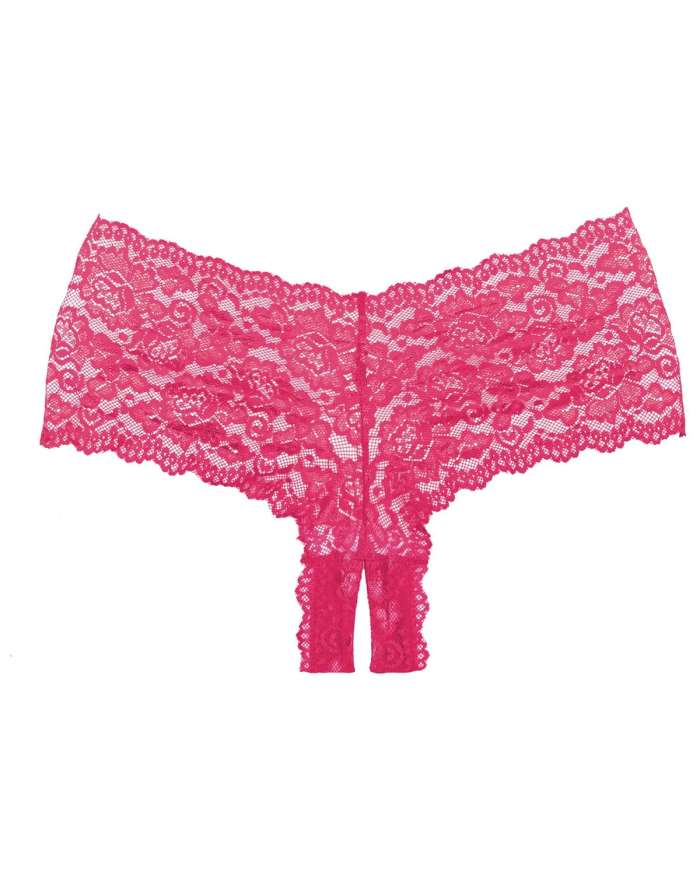 Allure Adore Sheer Floral Low-Rise Candy Apple Panties