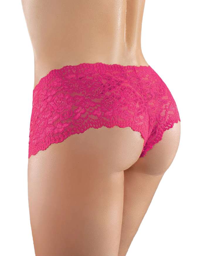 Allure Adore Sheer Floral Low-Rise Candy Apple Panties