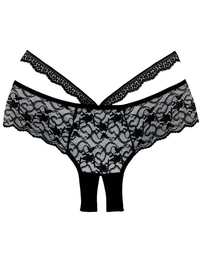 Allure Adore Heartbreaker Crotchless Floral Lace Panties