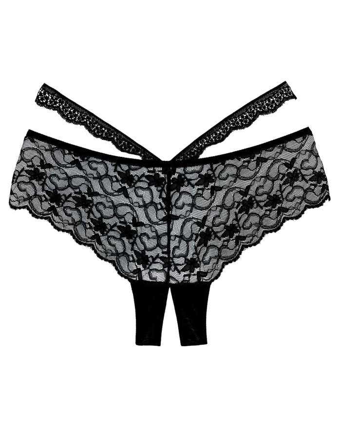 Allure Adore Heartbreaker Crotchless Floral Lace Panties