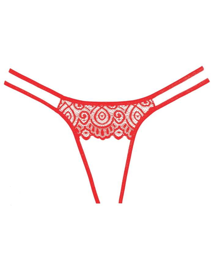Allure Adore Lovestruck Swirling Lace Crotchless Panties