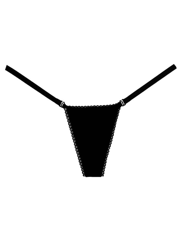 Allure Adore Between the Cheats Wetlook Y-Back Thin Strap Panties