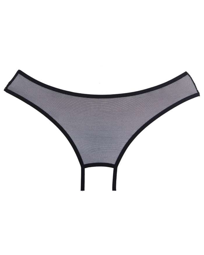 Allure Adore Sheer Teaz Low-Rise Open Floral Lace Panties