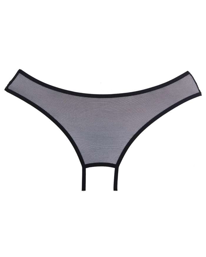 Allure Adore Wild Nite Mesh Curved Straps Open Back Panties