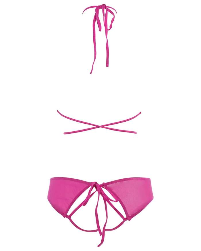 Allure Marley Mesh Peek A Boo Top & Open Panties