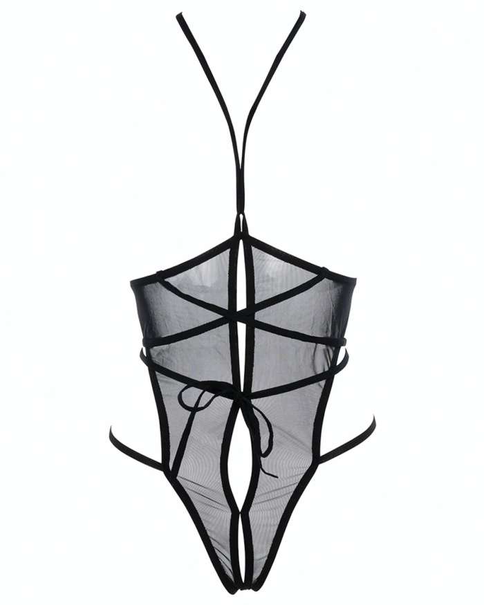 Allure Nicola Open Cup Mesh G-String Back Teddy