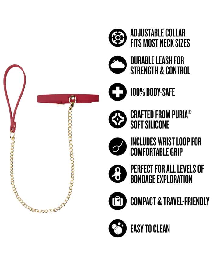 Temptasia Ardor Silicone Collar & Leash