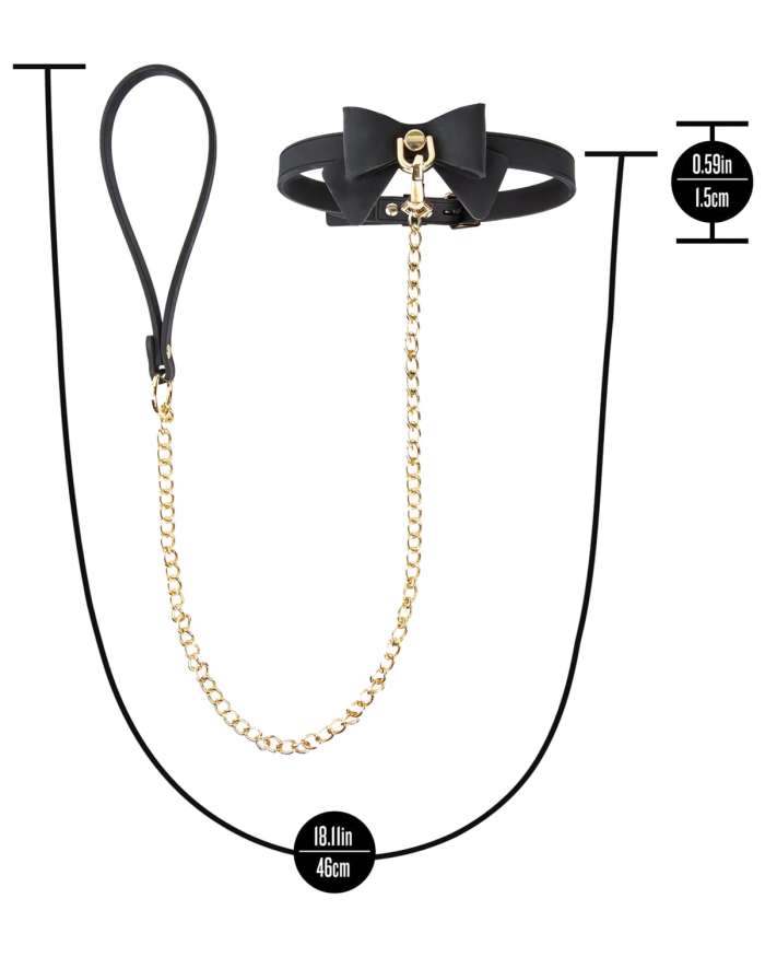Temptasia Ardor Silicone Collar with Bow & Leash