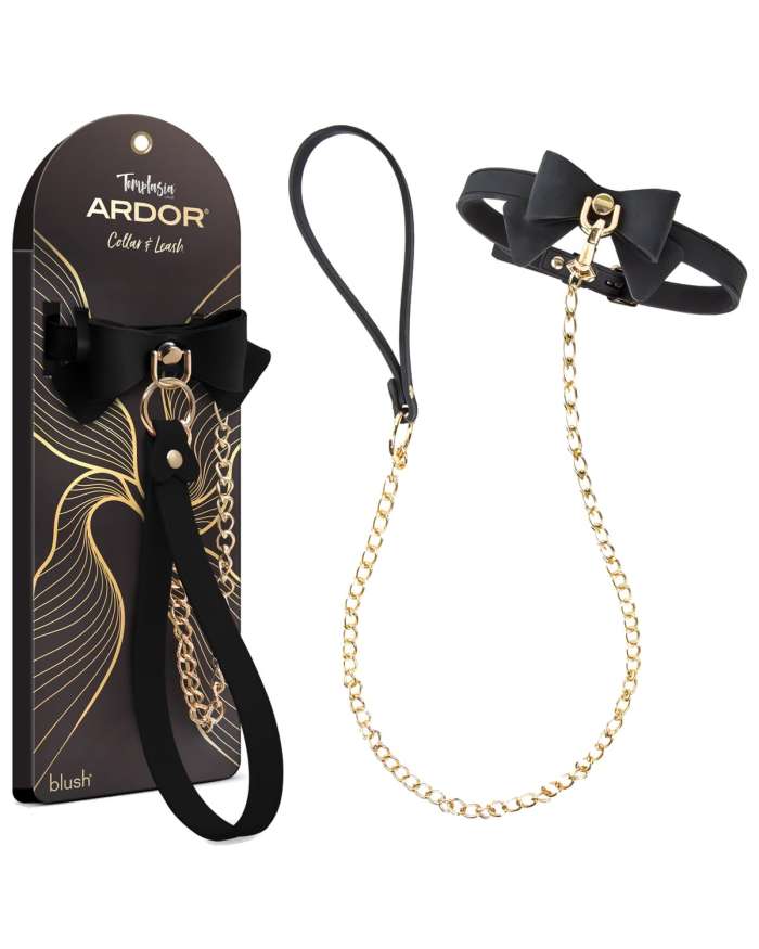 Temptasia Ardor Silicone Collar with Bow & Leash