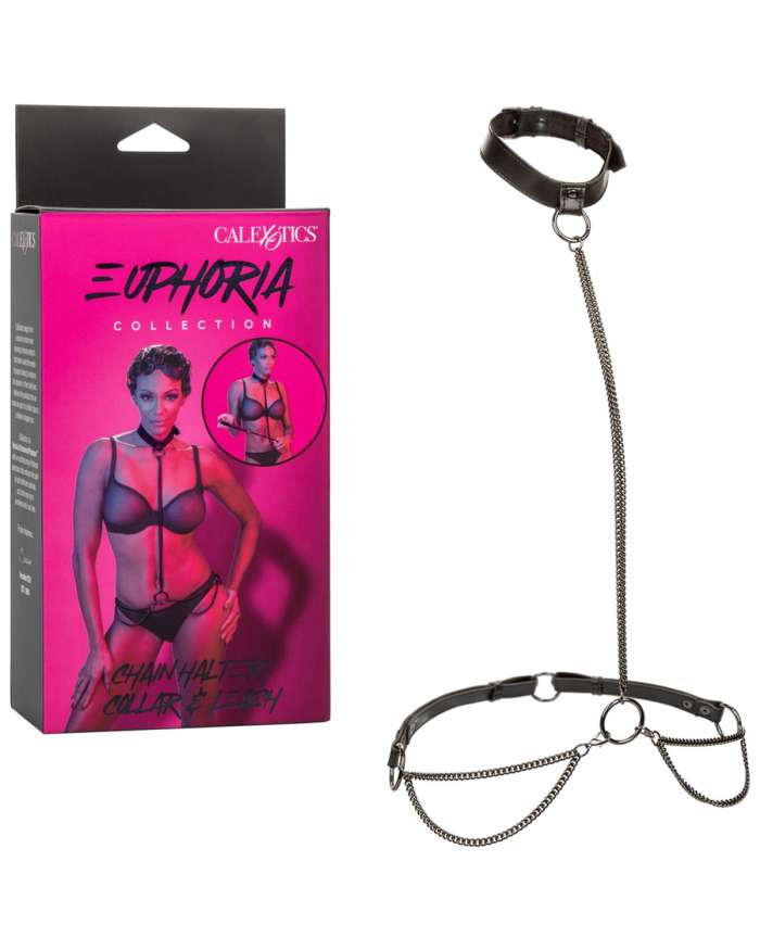 CalExotics Euphoria Collection Chain Halter Collar & Leash
