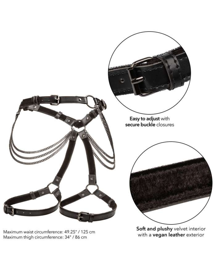 CalExotics Euphoria Plus Size Multi Chain Thigh Harness