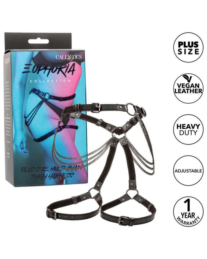 CalExotics Euphoria Plus Size Multi Chain Thigh Harness