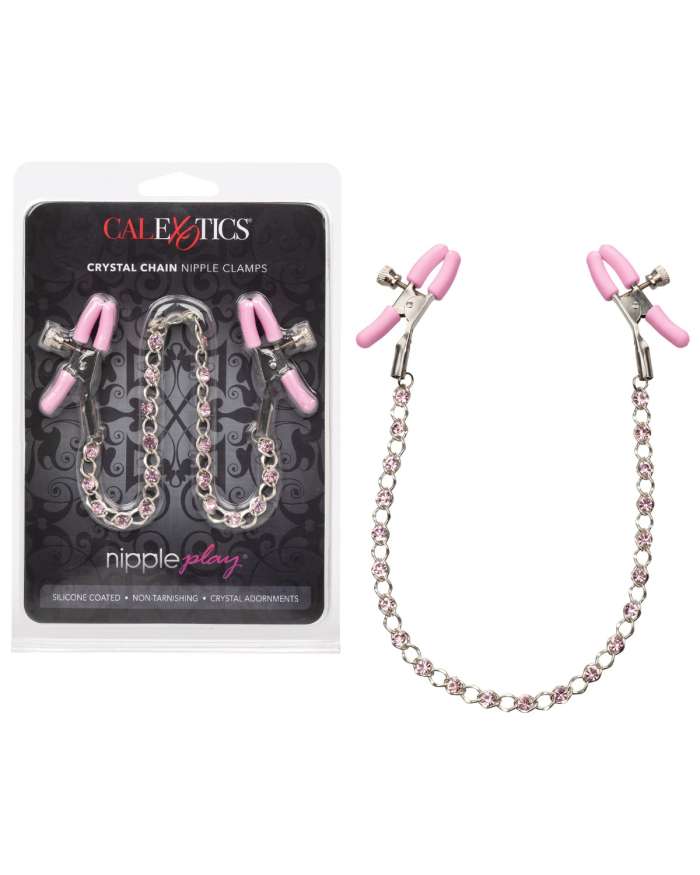CalExotics Nipple Play Crystal Chain Nipple Clamps