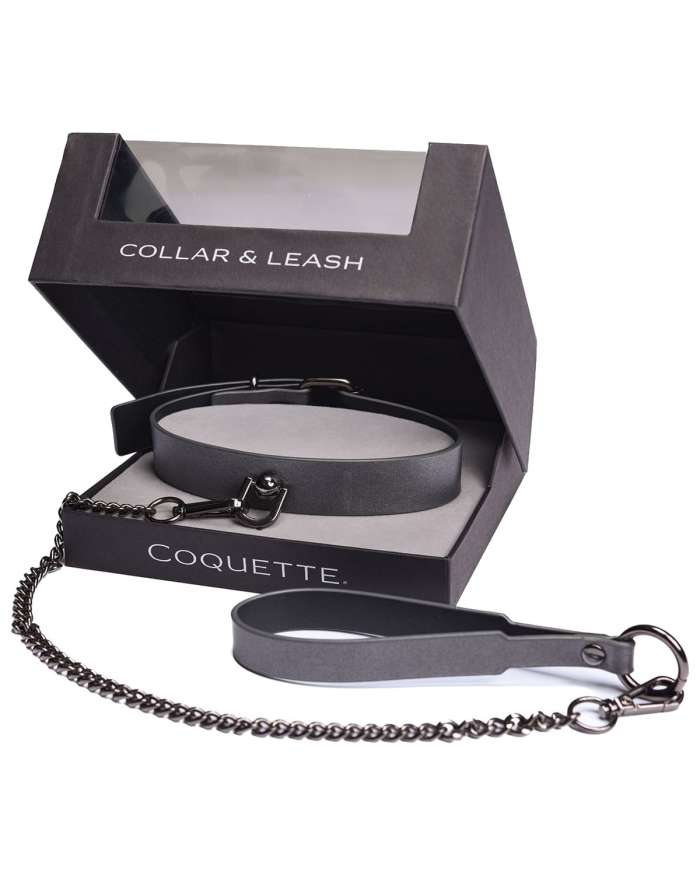 Coquette Gunmetal Glam Collar & Leash