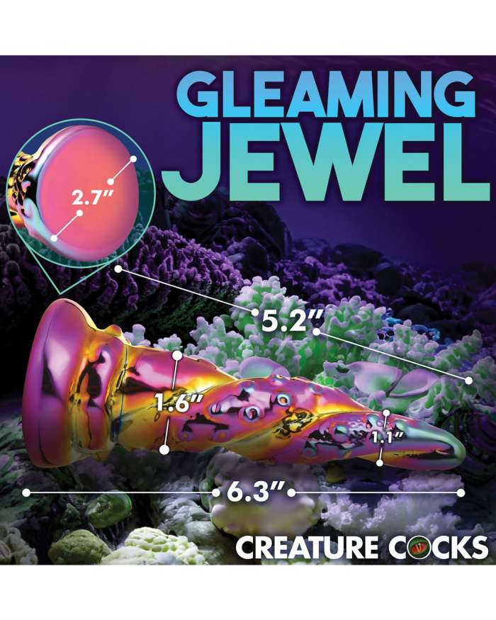 Creature Cocks Enchantress Rainbow Twisted Glass Dildo