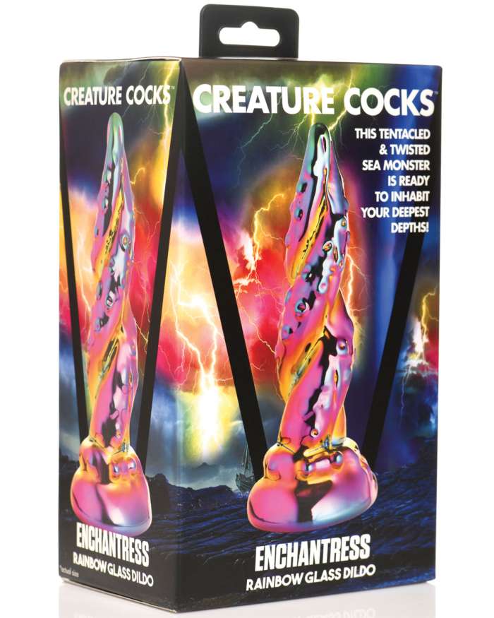 Creature Cocks Enchantress Rainbow Twisted Glass Dildo