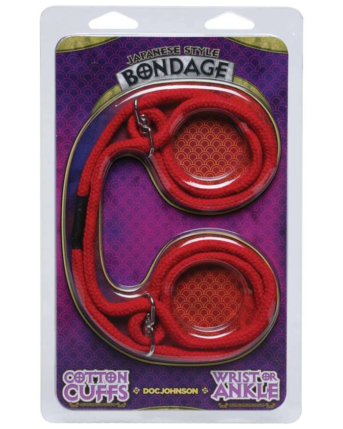 Doc Johnson Japanese Style Bondage Wrist or Ankle Cotton Rope Cuffs