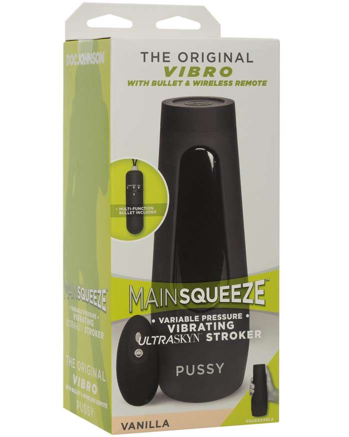 Doc Johnson Main Squeeze The Original Vibro UltraSkyn Stroker