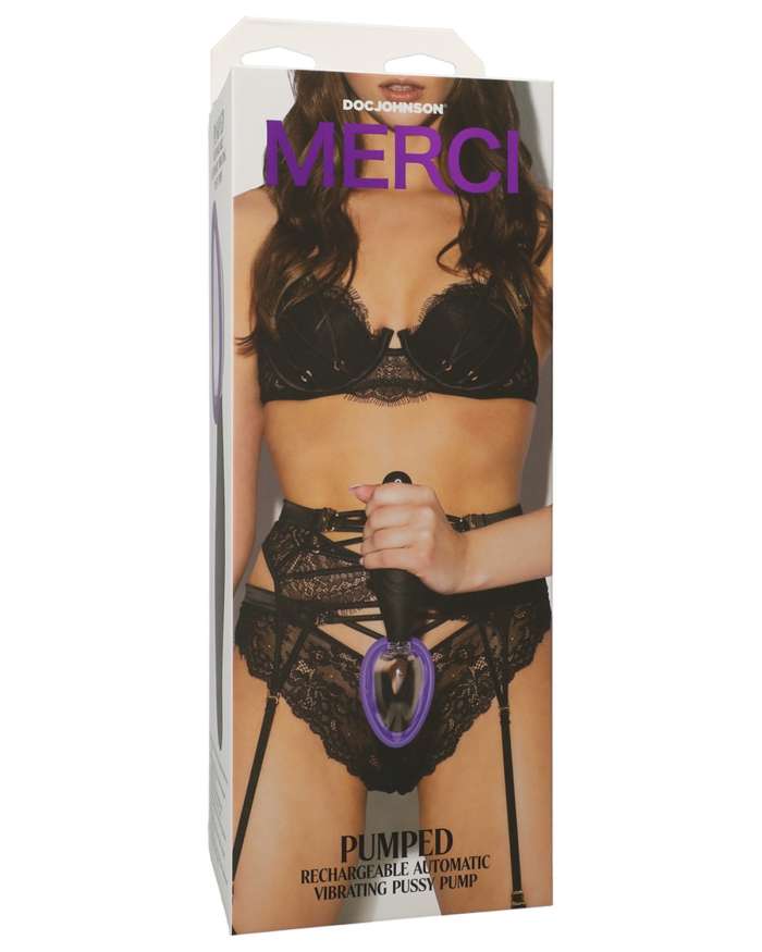 Doc Johnson Merci Pumped Rechargeable Automatic Vibrating Pussy Pump