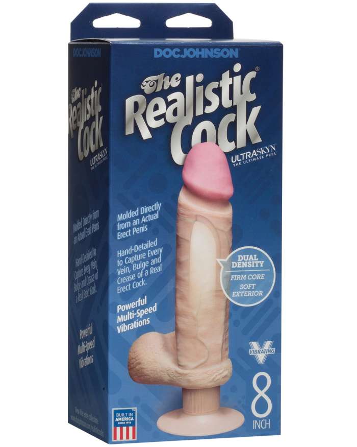 Doc Johnson Realistic Cock Vibrating UltraSkyn 8