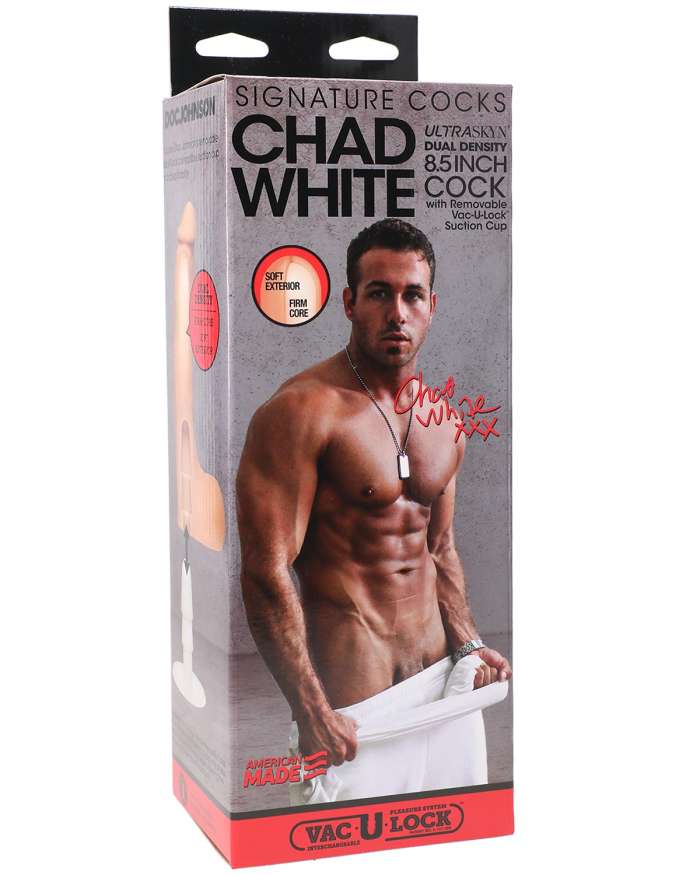 Doc Johnson Chad White Signature Cocks UltraSkyn Dildo