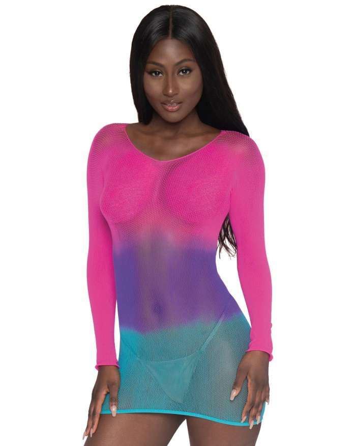 Dreamgirl Seamless Mesh Versatile Two-Way Bodystocking