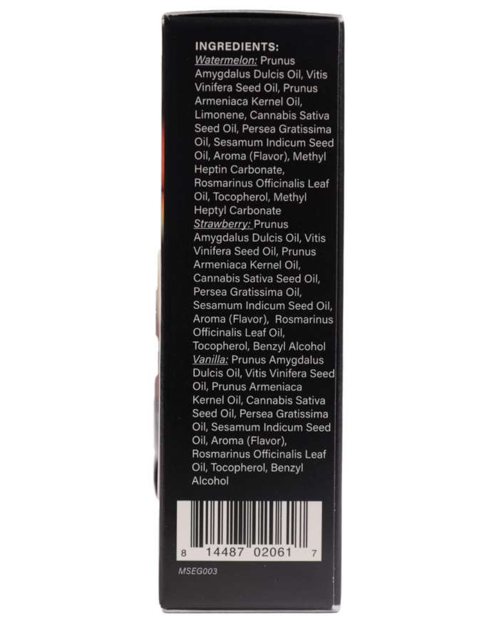 Earthly Body Hemp Seed Edible Watermelon, French Vanilla & Strawberry Massage Oil Gift Set