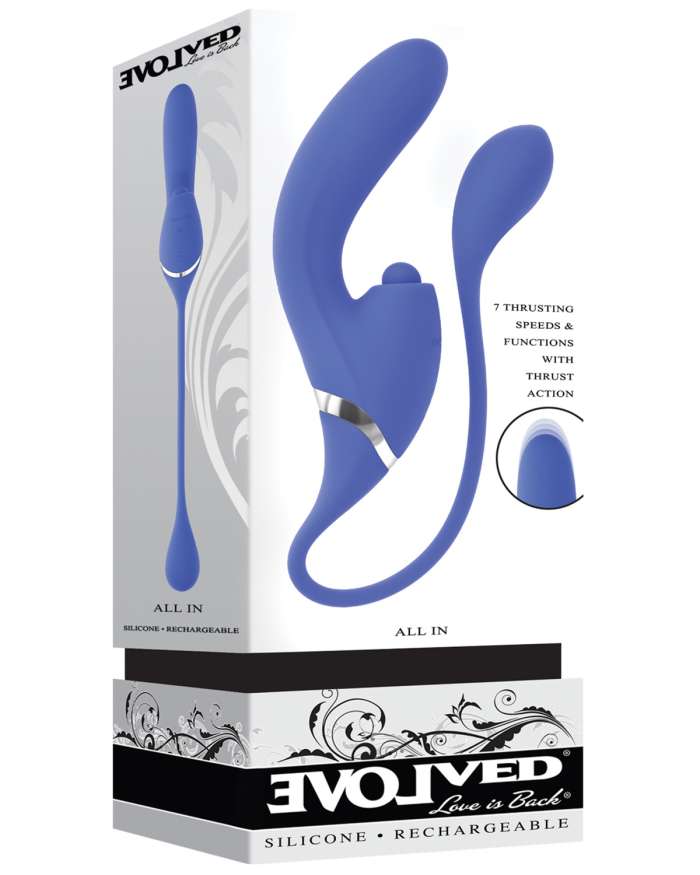 Evolved All In Thrusting Tapping Vibrator