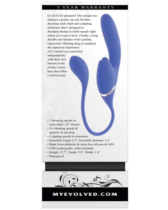 Evolved All In Thrusting Tapping Vibrator