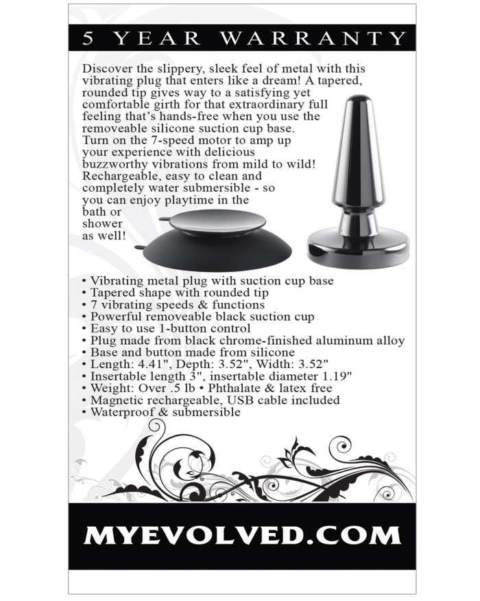 Evolved Beginner Metal Vibrating Butt Plug
