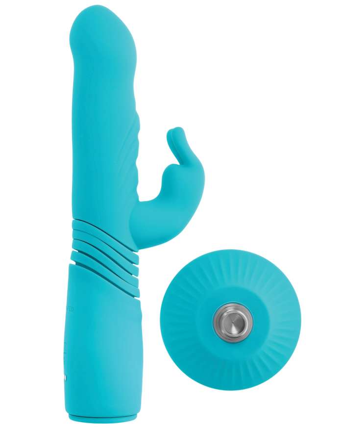 Evolved Bunny Hop Thrusting Rabbit Vibrator with Removable Suction Cup