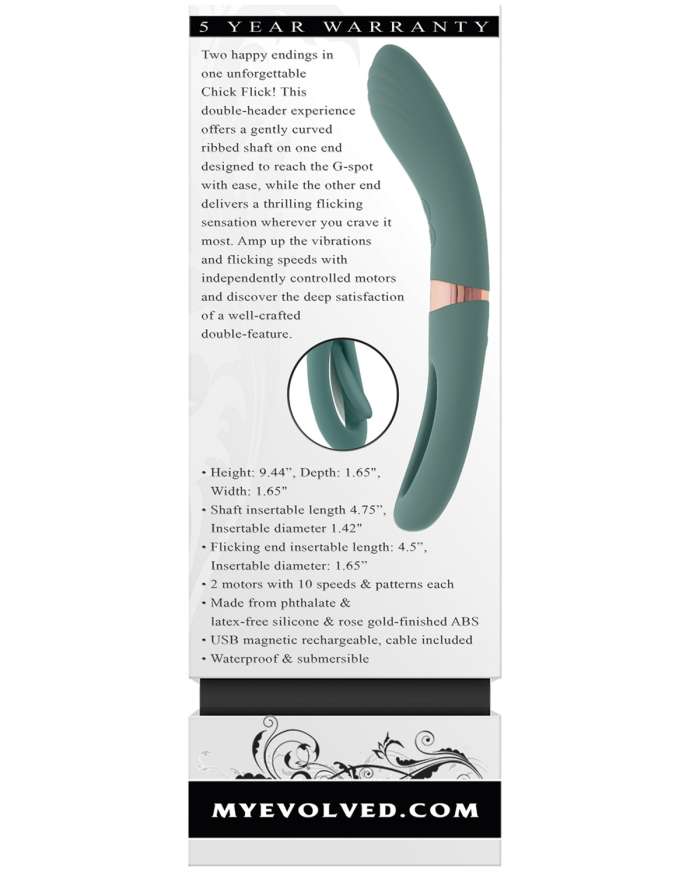 Evolved Chick Flick Double Sided Flicking Vibrator