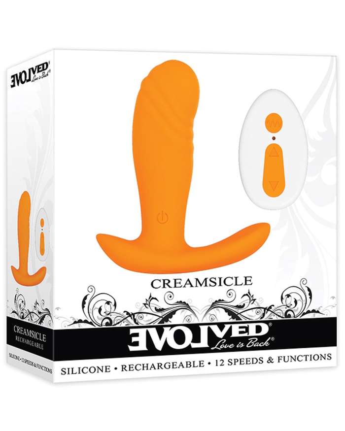 Evolved Creamsicle Wearable Vibrator with Remote