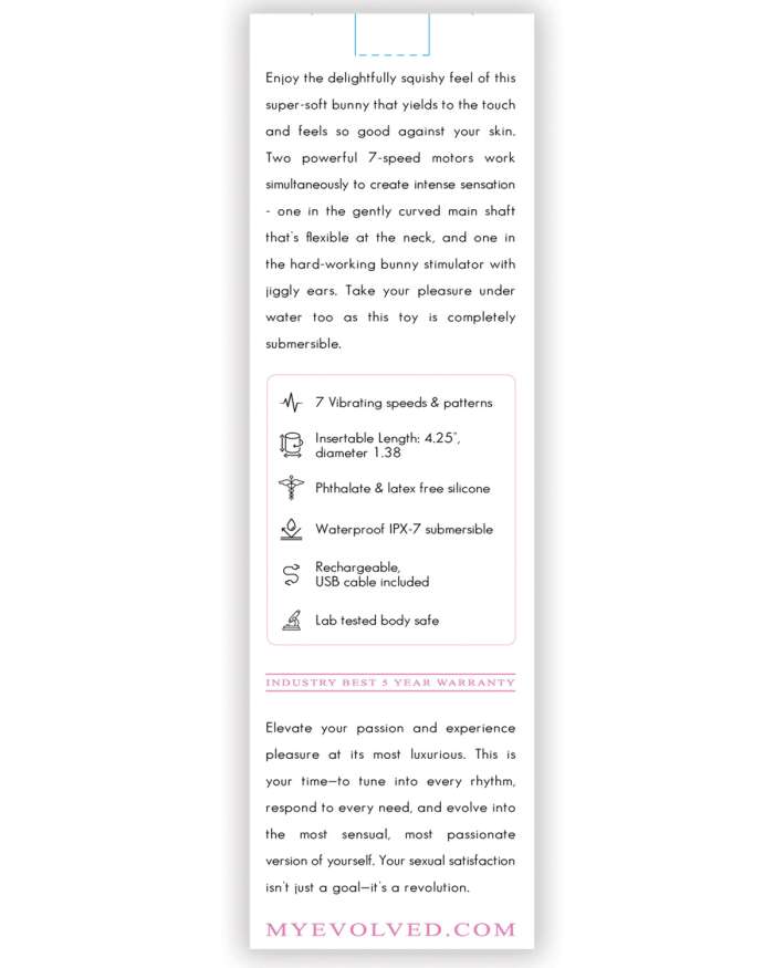 Evolved Cushy Bunny Super Soft Vibrator