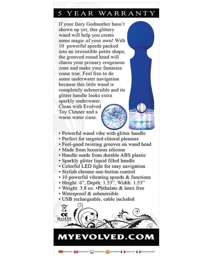 Evolved Dazzle Glitter Handle Vibrator
