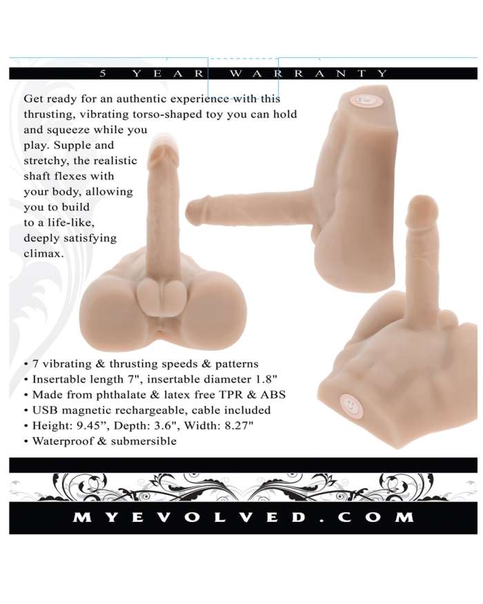 Evolved Easy Rider Thrusting Vibrating Torso Shaped Machine