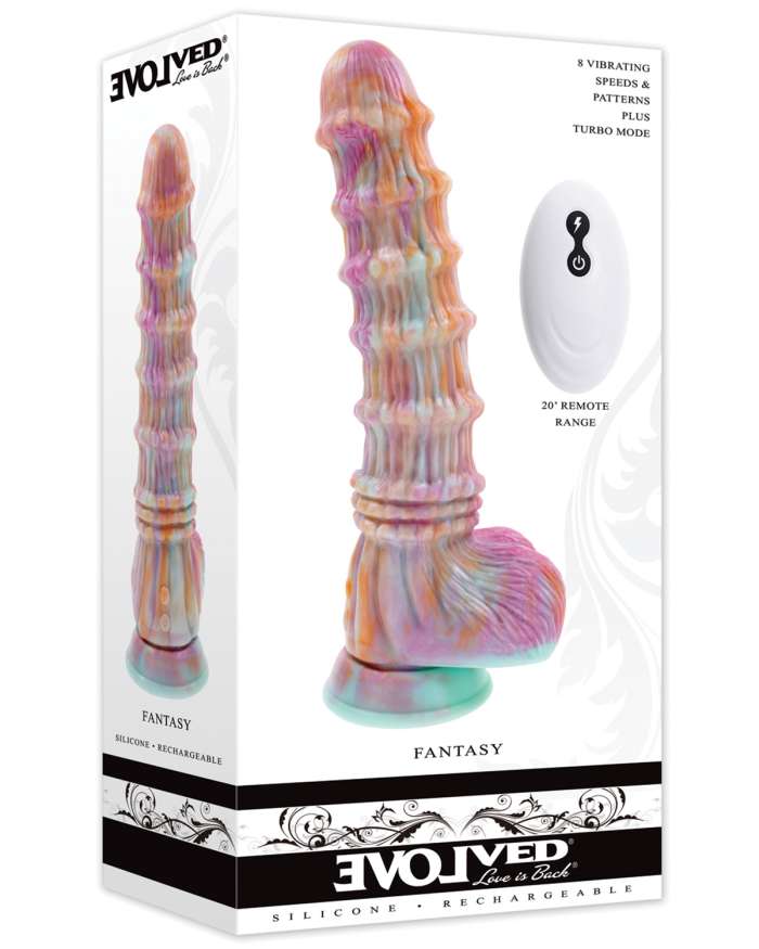 Evolved Fantasy Vibrating Dildo with Remote