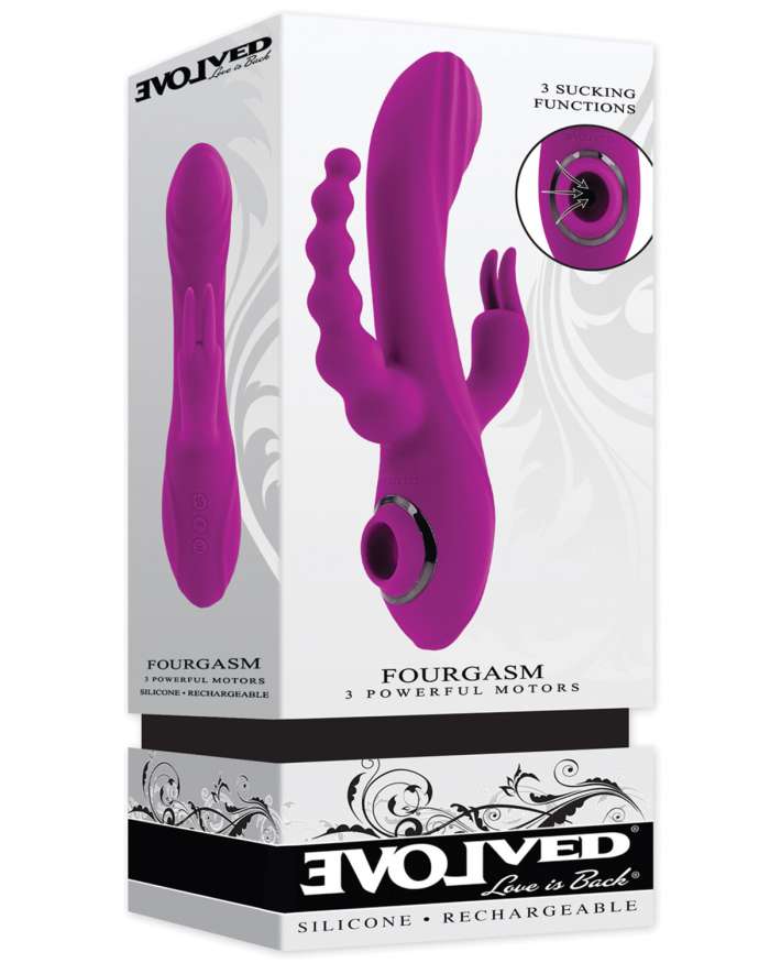 Evolved Fourgasm Vibrating And Suction Rabbit
