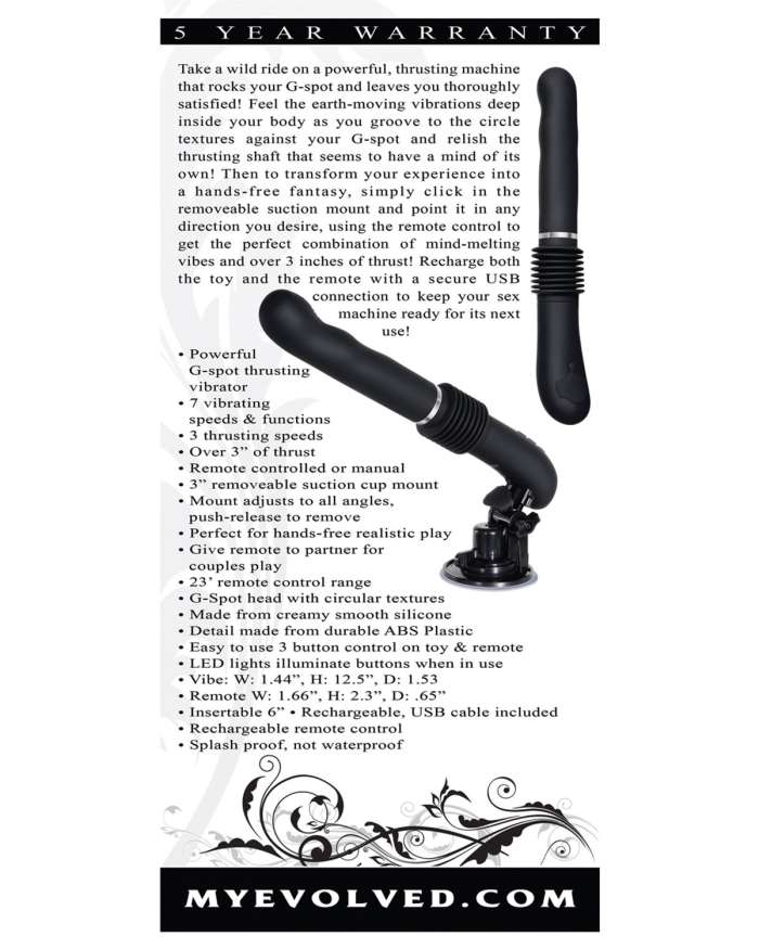 Evolved G-Force Thruster Thrusting Vibrator