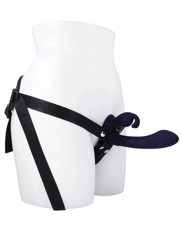Evolved Giving Vibes Triple Motor Strap On Vibrator with Harness and Remote