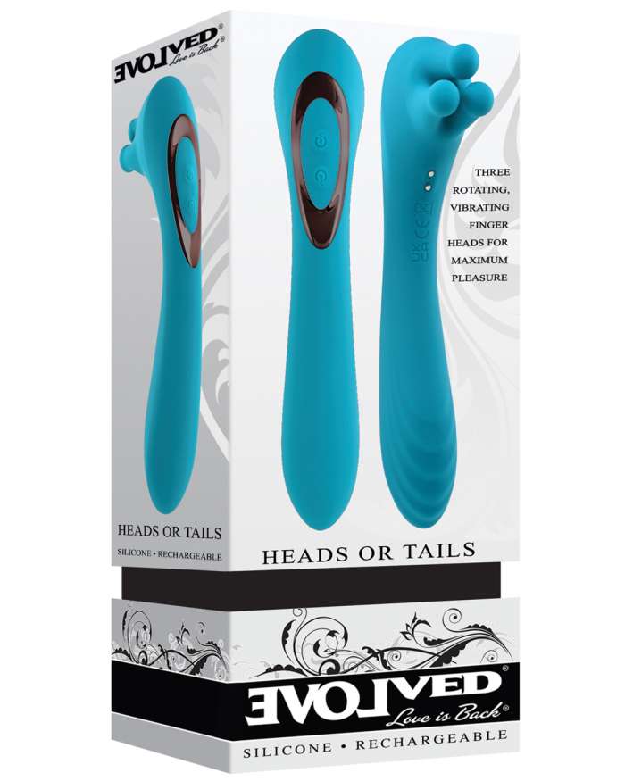 Evolved Heads Or Tails Three Finger Head Vibrator