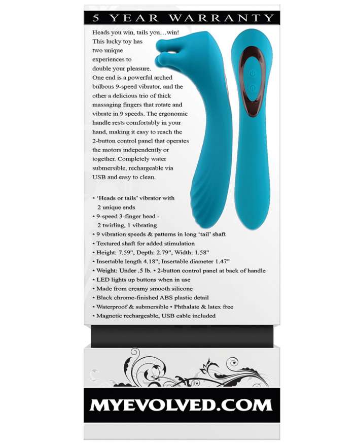 Evolved Heads Or Tails Three Finger Head Vibrator