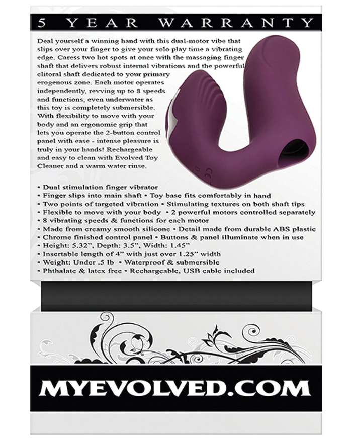 Evolved Helping Hand Dual Stimulation Finger Vibrator