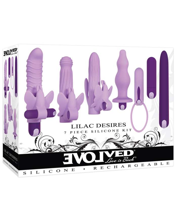 Evolved Lilac Desires 7-Piece Silicone Butterfly Kit