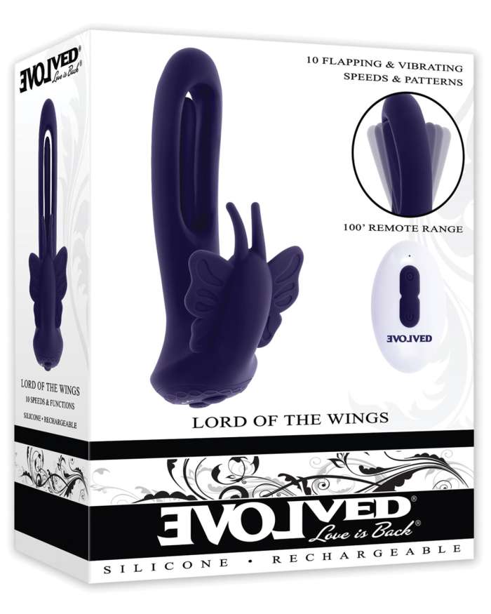 Evolved Lord Of The Wings Flapping Vibrator With Remote