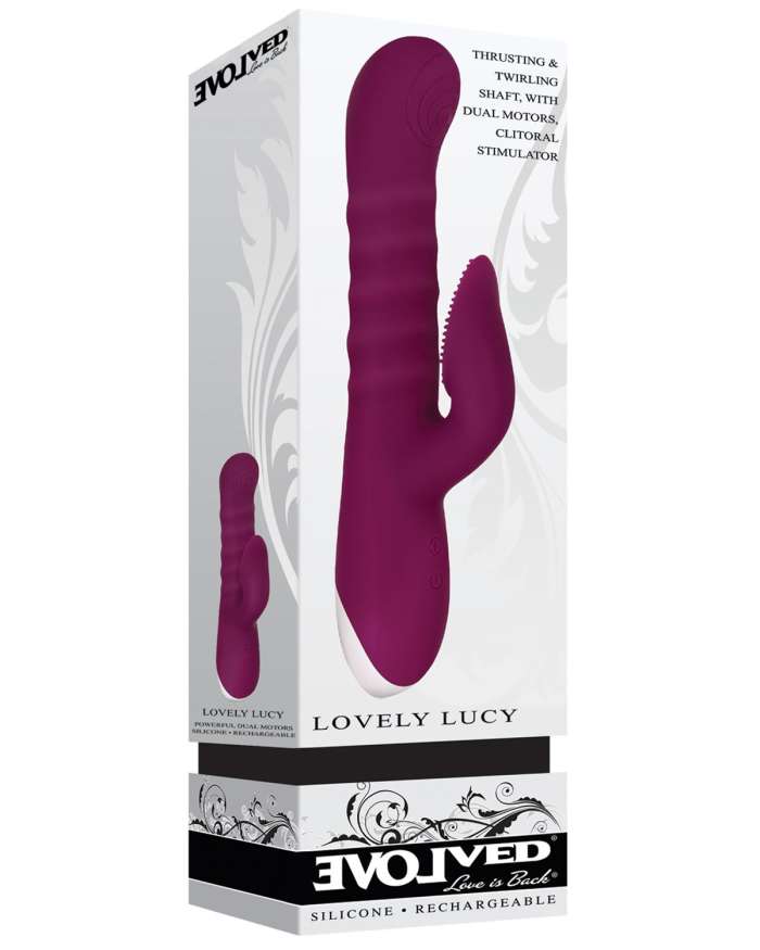 Evolved Lovely Lucy Thrusting and Twirling Vibrator